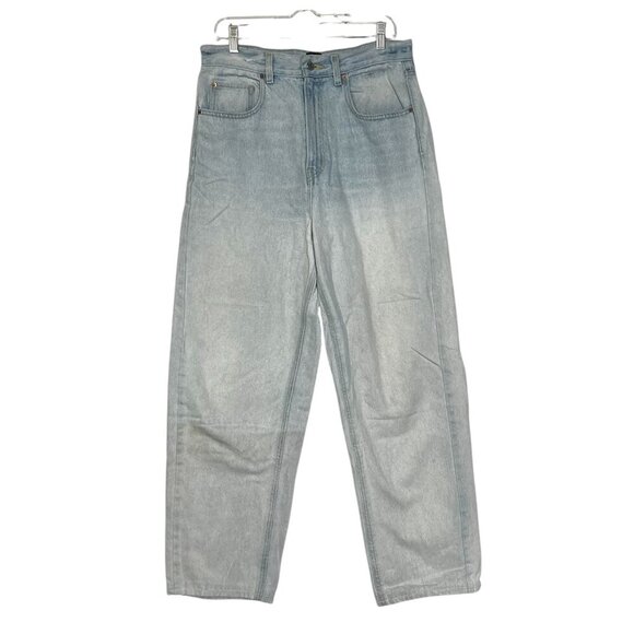 BDG Urban Outfitters High Rise Grandad Jeans Wide Leg Light Wash Size 30 - Picture 1 of 11